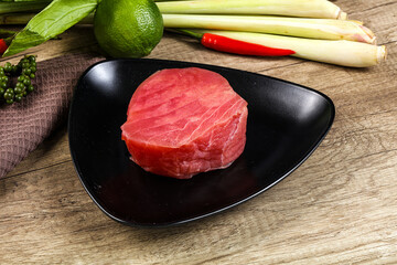 Raw fresh Tuna fush steak