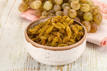 Sweet dry yellow honey raisin