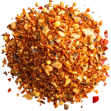 Spicy peri-peri seasoning blend, crushed texture, photoreal food PNG, 8K