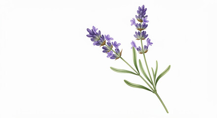 Obraz premium lavender flower isolated on white background