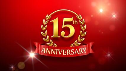 15th Anniversary Celebration: A captivating, radiant visual announcement of a significant milestone, blending elements of prestige, legacy, and lasting achievement.