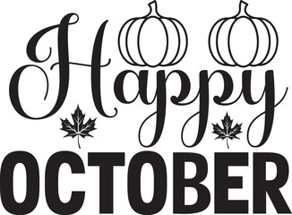 Basic RGB Happy October svg