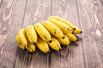Mini yellow banana fruit heap