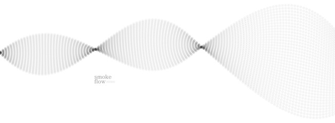 Abstract vector smoke background, wave of flowing circles particles, light grey abstract illustration, smooth and soft design, relaxing image.