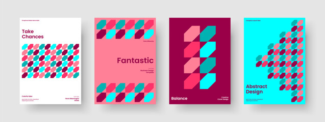 Fototapeta premium Geometric Background Template. Modern Brochure Design. Isolated Report Layout. Flyer. Book Cover. Banner. Business Presentation. Poster. Notebook. Portfolio. Handbill. Brand Identity. Catalog