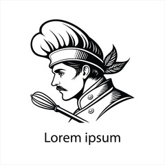 Detailed chef logo template