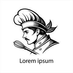 Detailed chef logo template