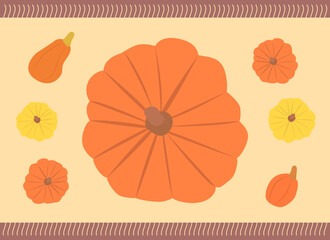 Thanksgiving pumpkin illustration