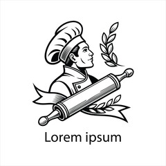 Detailed chef logo template