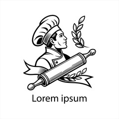 Detailed chef logo template
