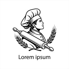 Detailed chef logo template