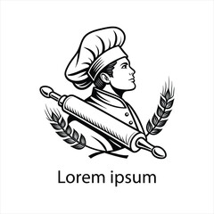 Detailed chef logo template