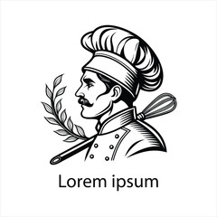 Detailed chef logo template