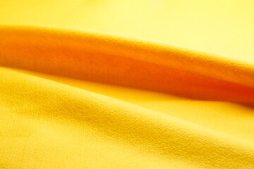 Curved Yellow Felt Drape with Highlighted Texture