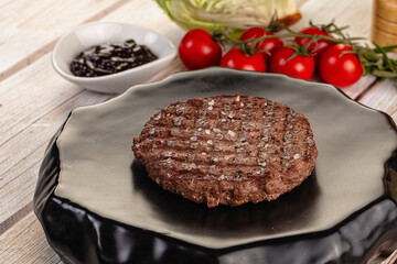 Grilled juicy beef cutlet for burger