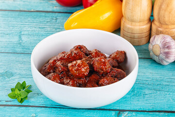 Minced meef meatball with tomato sauce