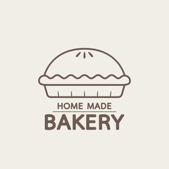 Pie icon logo isolated. Pie icon, bakery logo vector.