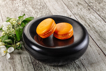 Sweet almond cookies orange macaroons