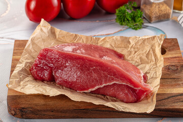 Raw beef meat fillet piece