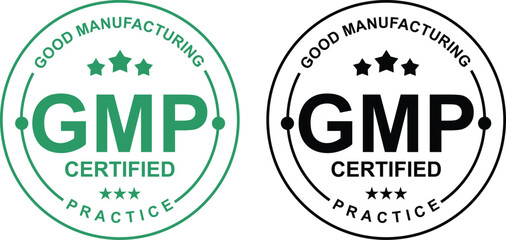 Obraz premium GMP (Good Manufacturing Practice) certified round stamp