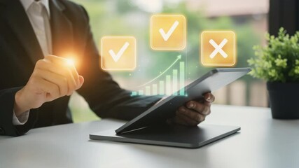 Business Growth Analysis Corporate Office Digital Media Modern Workspace Close-Up View Data-Driven Insights for Strategic Decision Making - Powered by Adobe