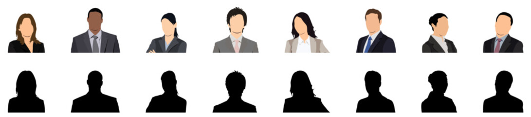 avatar icon. profile icons set. male and female avatars vector icon set illustration