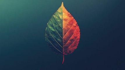 Dual-toned leaf autumnal colors vibrant nature