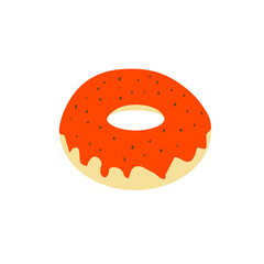 Cartoon Donut Vector Illustration – Sweet Dessert Icon