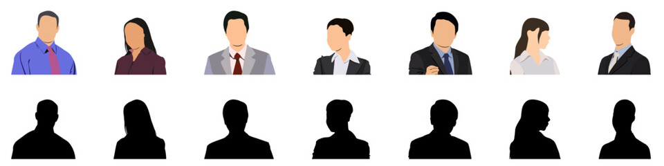 avatar icon. profile icons set. male and female avatars vector icon set illustration