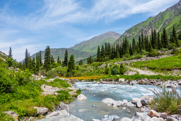 Inside the stunning Ala Archa National Park near Bishkek, Kyrgyzstan