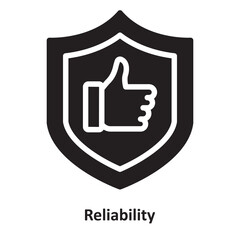 Reliability Vector Icon which can easily modify or edit