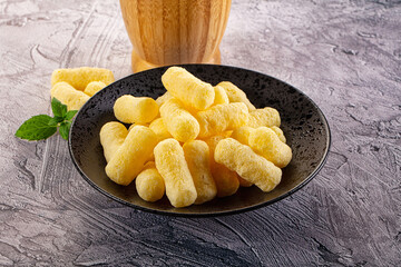 Golden crispy sweet corn sticks