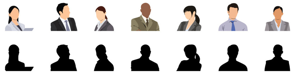 avatar icon. profile icons set. male and female avatars vector icon set illustration © Dhiraj