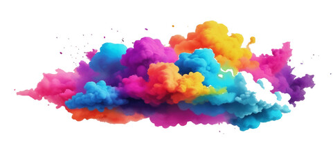 Abstract watercolor splashes create a colorful, artistic background with a grunge texture