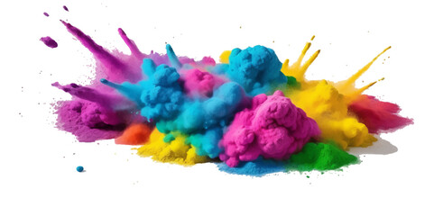 Colorful abstract paint, watercolor, and ink splashes create a vibrant artistic texture