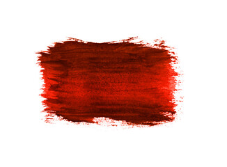 Abstract red watercolor on white background.