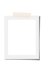 Clean White Frame with Tape Mockup - Simple & Versatile Background