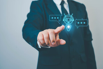 Ai, concept of artificial intelligence. Analytic, automation, machine learning and an autonomous brain. Big data management, computer connection information intelligence technology, Automated robotic.