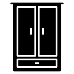 Wardrobe furniture solid icon