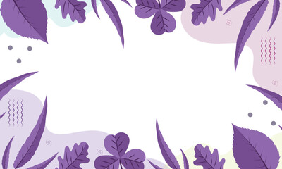 frame with flowers and leaves