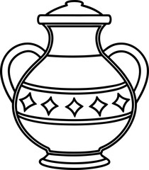 ceramic jug isolated on white background