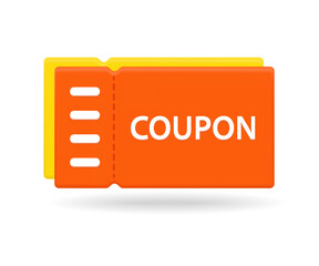 The coupon icon is isolated on a white background. 