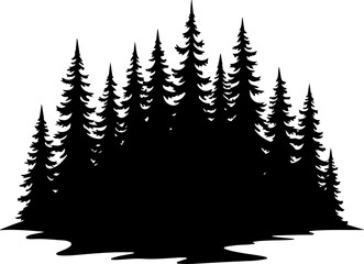 Obraz premium Mountain Forest Tree Vector bundle