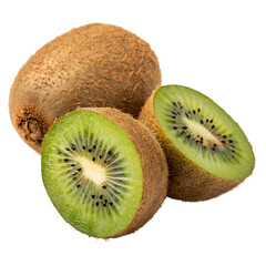 Obraz premium Kiwi fruit isolated on a transparent background 