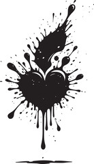 Fototapeta premium Dripping heart with splashes