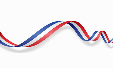 French flag wavy abstract background layout. Vector illustration.