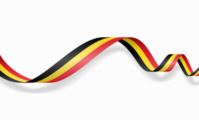 Belgian flag wavy abstract background layout. Vector illustration.