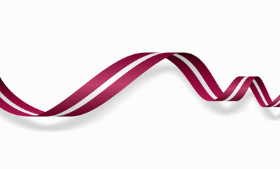 Latvian flag wavy abstract background layout. Vector illustration.
