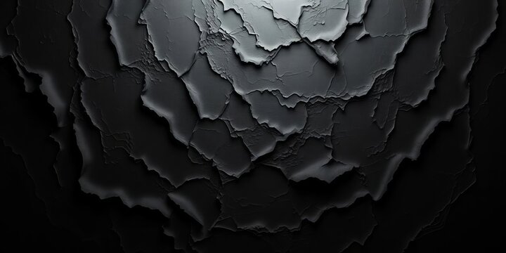 Intricate black abstract texture with subtle light variations, ideal for design backgrounds,  shadow,  flyer