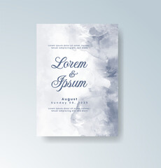 Wedding invitation with abstract watercolor background